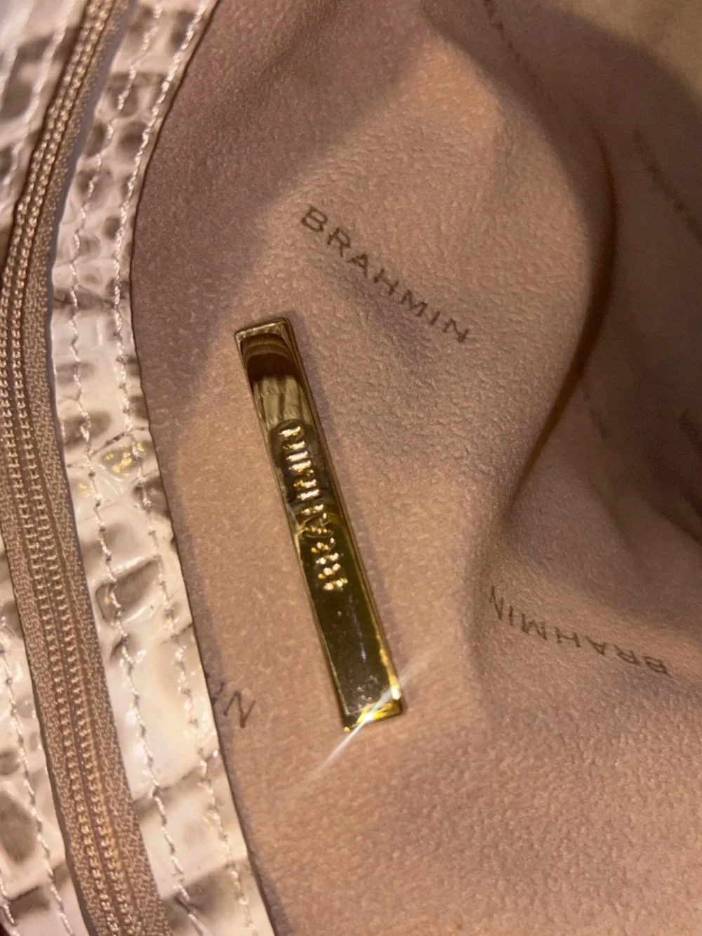 Brahmin crocodile purse brand new